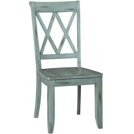 Dining Side Chair with X Back